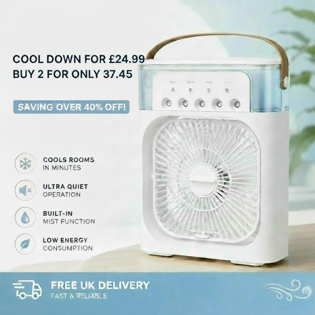 Pablo fan 3 in 1 Fan Air Conditioner Household Mini Air Cooler LED night light Humidifier Air Adjustment Fan